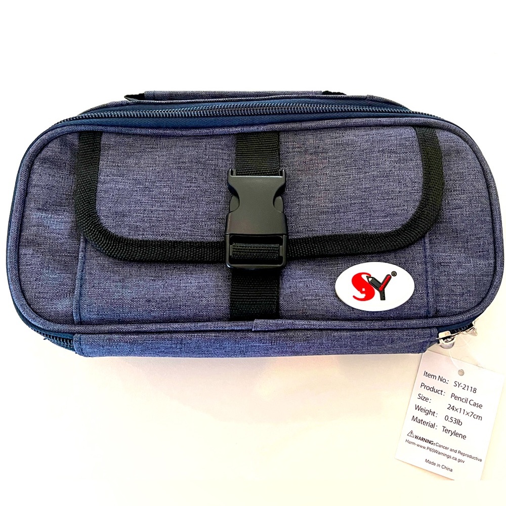 Zippered pouch for organizing pencil, art supplies, makeup